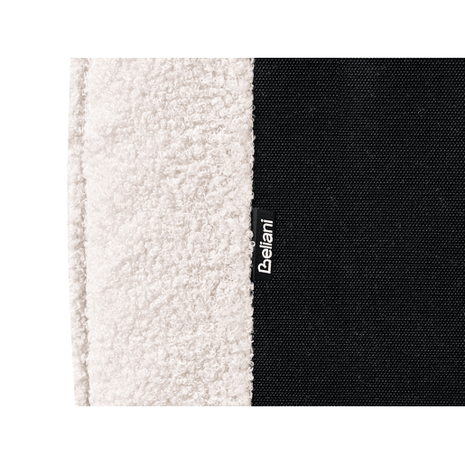 Cama Bouclé LAVAUR 160 x 200 cm Branco creme