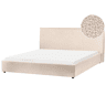 Cama Bouclé LAVAUR 180 x 200 cm Creme