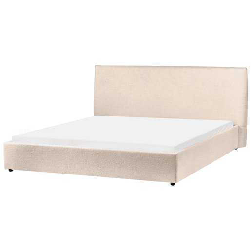 Cama Bouclé LAVAUR 180 x 200 cm Creme