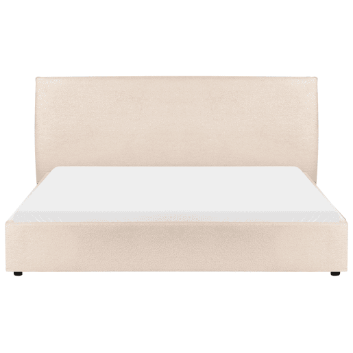 Cama Bouclé LAVAUR 180 x 200 cm Creme