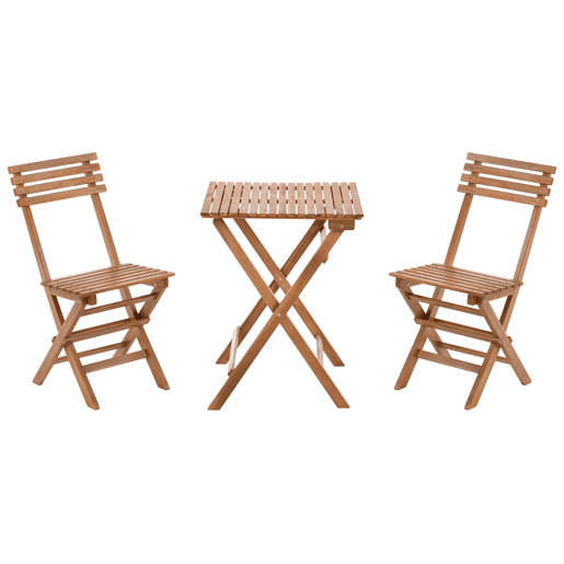 Conjunto de varanda Dobrável SOLAROLO Madeira de Acácia certificada Castanho