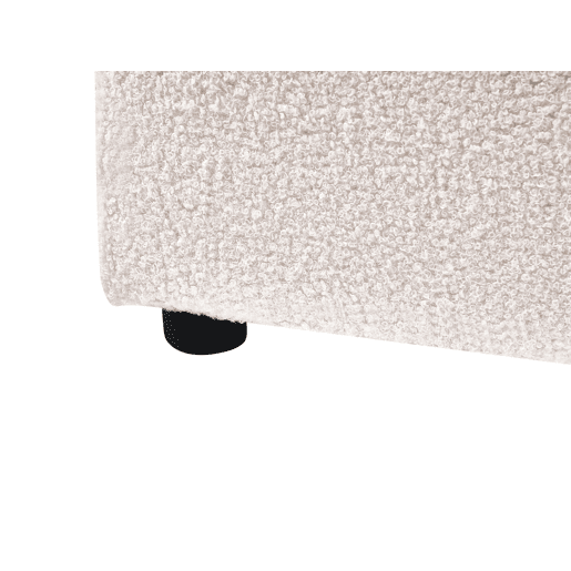 Cama de água Bouclé LAVAUR 180 x 200 cm Branco creme