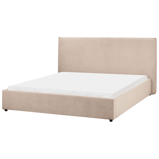 Cama de água Bouclé LAVAUR 160 x 200 cm Taupe