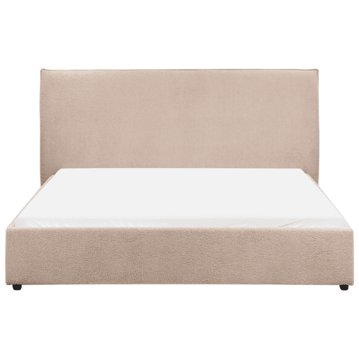 Cama de água Bouclé LAVAUR 160 x 200 cm Taupe