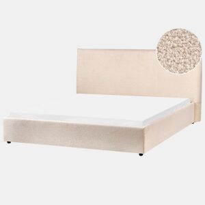 Cama de água Bouclé LAVAUR 160 x 200 cm Creme
