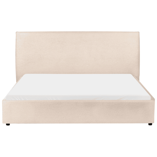 Cama de água Bouclé LAVAUR 160 x 200 cm Creme
