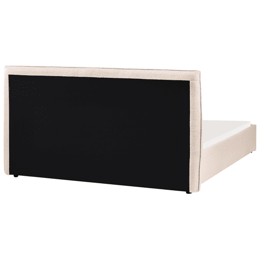Cama de água Bouclé LAVAUR 160 x 200 cm Creme