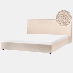 Cama de água Bouclé LAVAUR 180 x 200 cm Creme