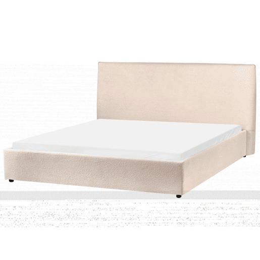 Cama Bouclé LAVAUR 160 x 200 cm Creme