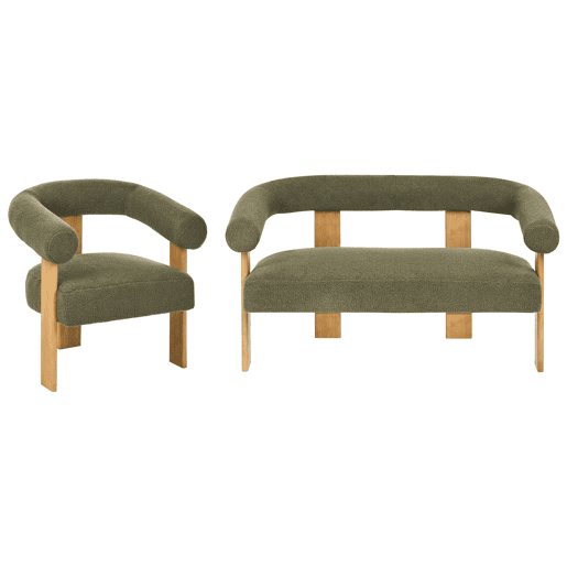 Conjunto de sala de estar ILBRO Bouclé Conjunto de sala de estar ILBRO Bouclé