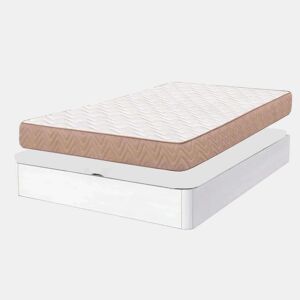 Pacote de descanso 135x190 cm composto por Sassy Canapé e Maxi Colchão Básico na cor Branco