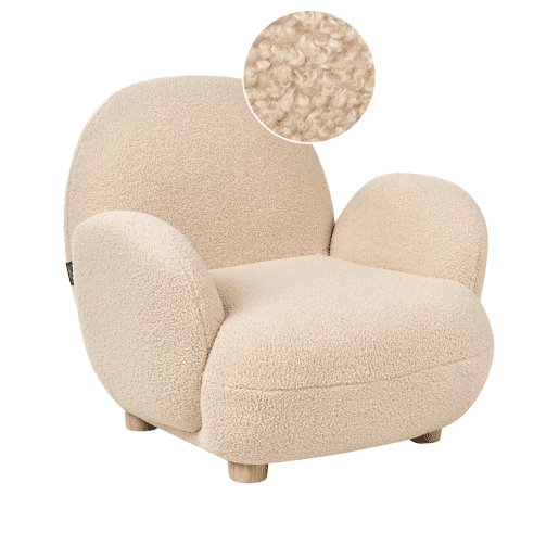 Poltrona para crianças HEM Bouclé Creme Poltrona para crianças HEM Bouclé Creme