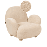 Poltrona para crianças HEM Bouclé Creme