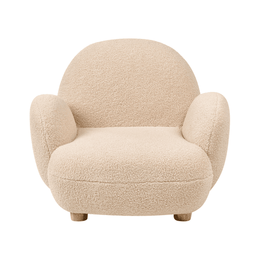 Poltrona para crianças HEM Bouclé Creme Poltrona para crianças HEM Bouclé Creme