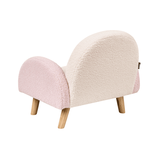 Poltrona para crianças Arco-íris OMBO Bouclé Rosa pastel