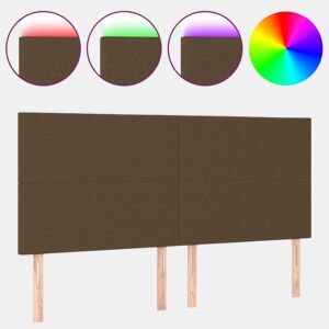 vidaXL Cabeceira de cama c LED tecido 180x5x118128 cm verde