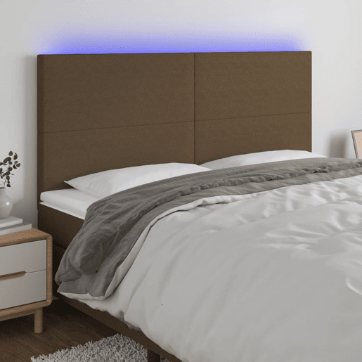 vidaXL Cabeceira de cama c LED tecido 180x5x118128 cm verde vidaXL Cabeceira de cama c LED tecido 180x5x118128 cm verde