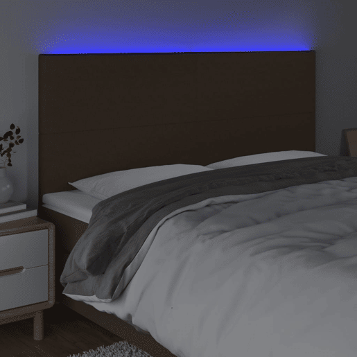 vidaXL Cabeceira de cama c LED tecido 180x5x118128 cm verde vidaXL Cabeceira de cama c LED tecido 180x5x118128 cm verde