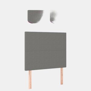 vidaXL Cabeceira de cama c LED tecido 80x5x118128 cm cinza-escuro
