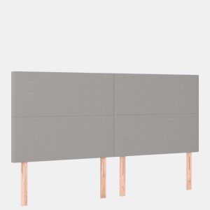 vidaXL Cabeceira de cama c LED tecido 160x5x118128 cm cinza-claro