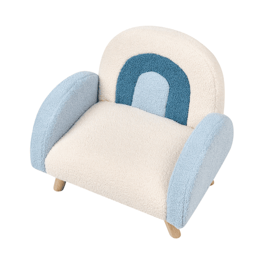 Poltrona para crianças Arco-íris OMBO Bouclé Azul claro