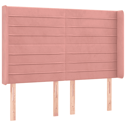 vidaXL Cabeceira de cama c luzes LED veludo 147x16x118128 cm rosa vidaXL Cabeceira de cama c luzes LED veludo 147x16x118128 cm rosa
