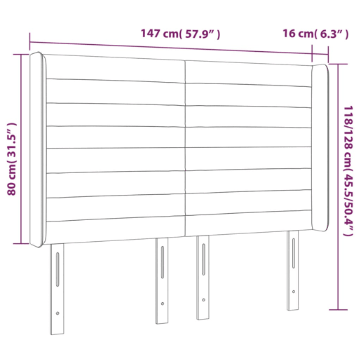 vidaXL Cabeceira de cama c luzes LED veludo 147x16x118128 cm rosa vidaXL Cabeceira de cama c luzes LED veludo 147x16x118128 cm rosa