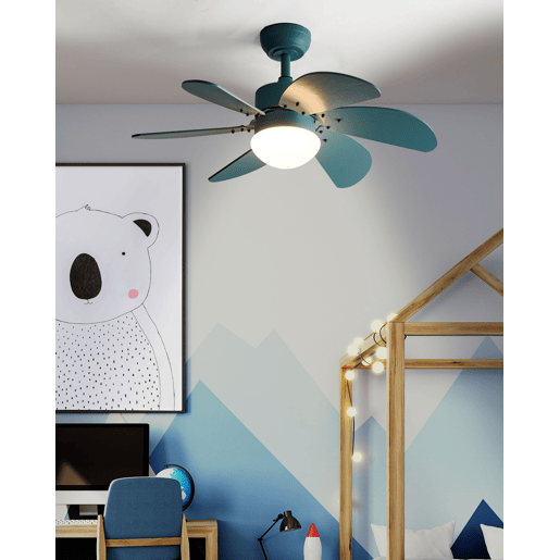 Ventilador de teto com luz LOGAR Com comando remoto Azul Ventilador de teto com luz LOGAR Com comando remoto Azul