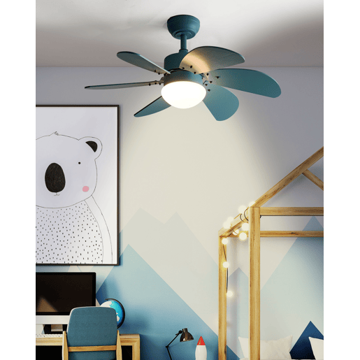 Ventilador de teto com luz LOGAR Com comando remoto Azul Ventilador de teto com luz LOGAR Com comando remoto Azul