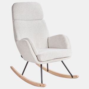 Poltrona de Baloiço KVELIA Tecido Branco creme