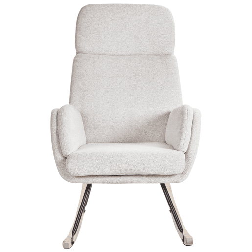 Poltrona de Baloiço KVELIA Tecido Branco creme Poltrona de Baloiço KVELIA Tecido Branco creme
