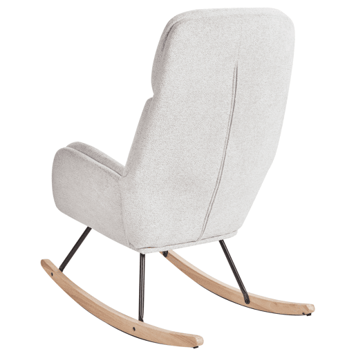 Poltrona de Baloiço KVELIA Tecido Branco creme Poltrona de Baloiço KVELIA Tecido Branco creme