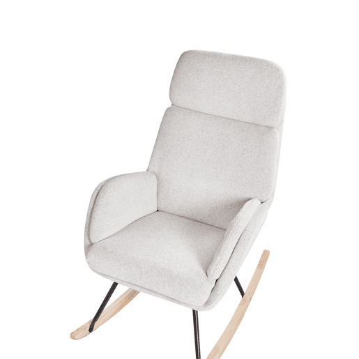 Poltrona de Baloiço KVELIA Tecido Branco creme Poltrona de Baloiço KVELIA Tecido Branco creme