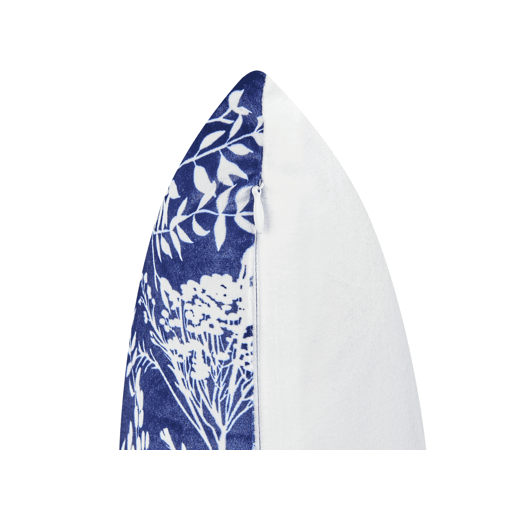 Conjunto de 2 almofadas de jardim GLIMMER Padrão de plantas 45 x 45 cm Azul