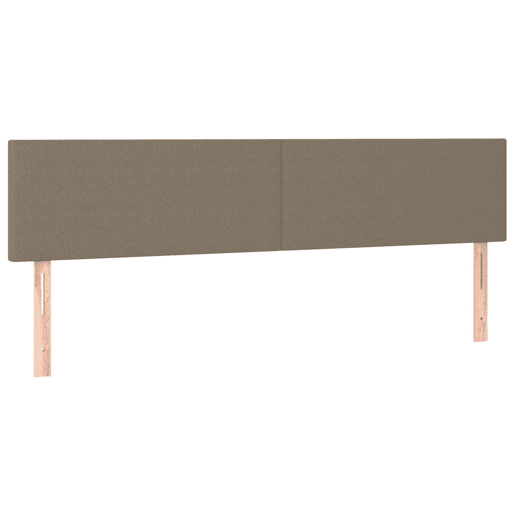 vidaXL Cabeceira cama luzes LED tecido 180x5x7888cm cinza-acastanhado