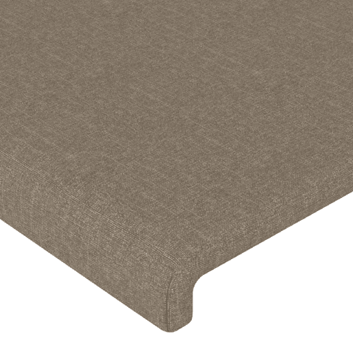 vidaXL Cabeceira cama luzes LED tecido 180x5x7888cm cinza-acastanhado