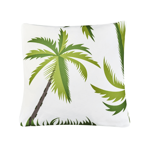 Conjunto de 3 almofadas de jardim SEASIDE Padrão de plantas Verde