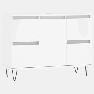 vidaXL Armário de casa de banho 80x33x60 cm derivados madeira branco