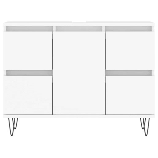 vidaXL Armário de casa de banho 80x33x60 cm derivados madeira branco vidaXL Armário de casa de banho 80x33x60 cm derivados madeira branco