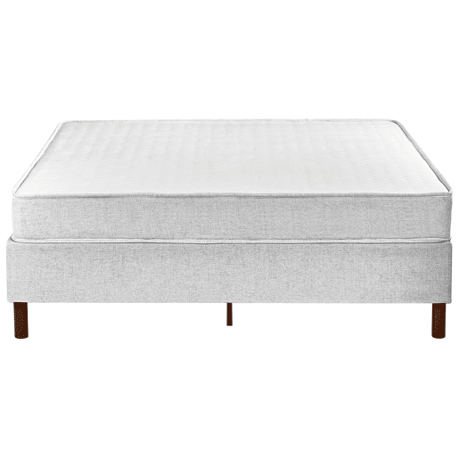 Cama sem cabeceira Tecido COUNTESS 160 x 200 cm Cinzento claro