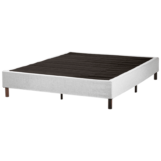 Cama sem cabeceira Tecido COUNTESS 160 x 200 cm Cinzento claro