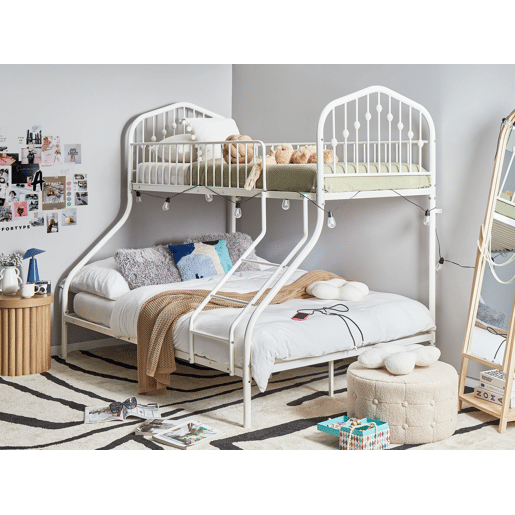 Beliche Metal CHAMONIX 90140 x 200 cm Branco Beliche Metal CHAMONIX 90140 x 200 cm Branco