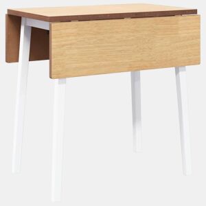 vidaXL Mesa de jantar madeira seringueira maciça branco