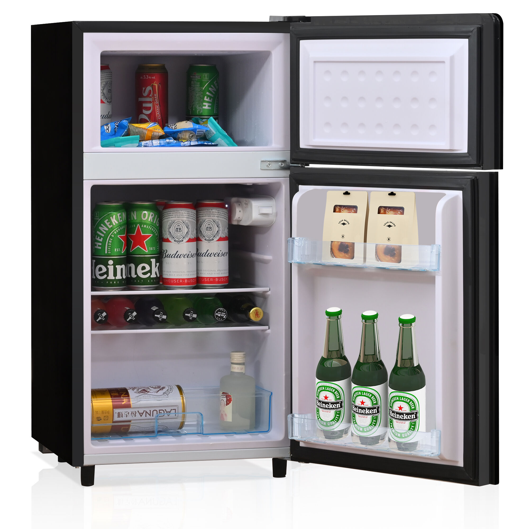 Frigorífico mini de acero inoxidable