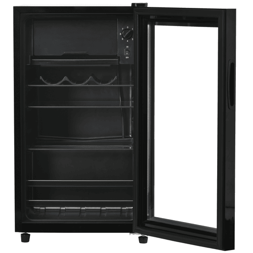 Frigorífico mini 71,6cm 76L de aço inoxidável com 1 porta e luz led,preto
