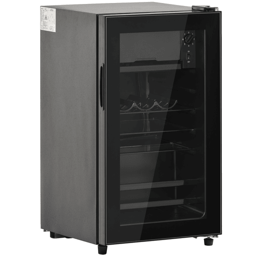 Frigorífico mini 71,6cm 76L de aço inoxidável com 1 porta e luz led,preto