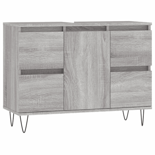 vidaXL Armário de casa de banho 80x33x60 cm deriv.madeira cinza sonoma vidaXL Armário de casa de banho 80x33x60 cm deriv.madeira cinza sonoma