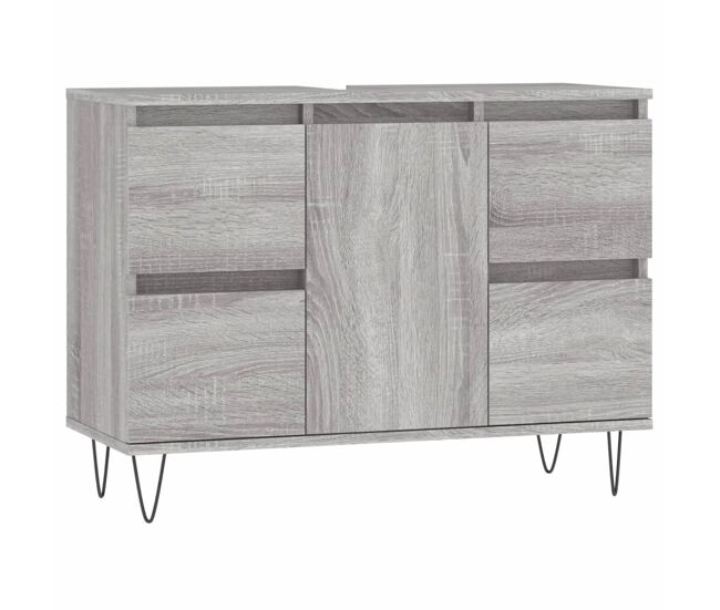 Vidaxl mueble de baño madera de ingeniería gris sonoma 80x33x60 cm