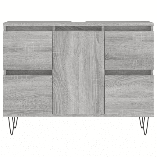 vidaXL Armário de casa de banho 80x33x60 cm deriv.madeira cinza sonoma vidaXL Armário de casa de banho 80x33x60 cm deriv.madeira cinza sonoma