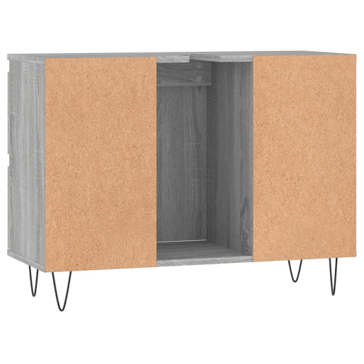 vidaXL Armário de casa de banho 80x33x60 cm deriv.madeira cinza sonoma vidaXL Armário de casa de banho 80x33x60 cm deriv.madeira cinza sonoma